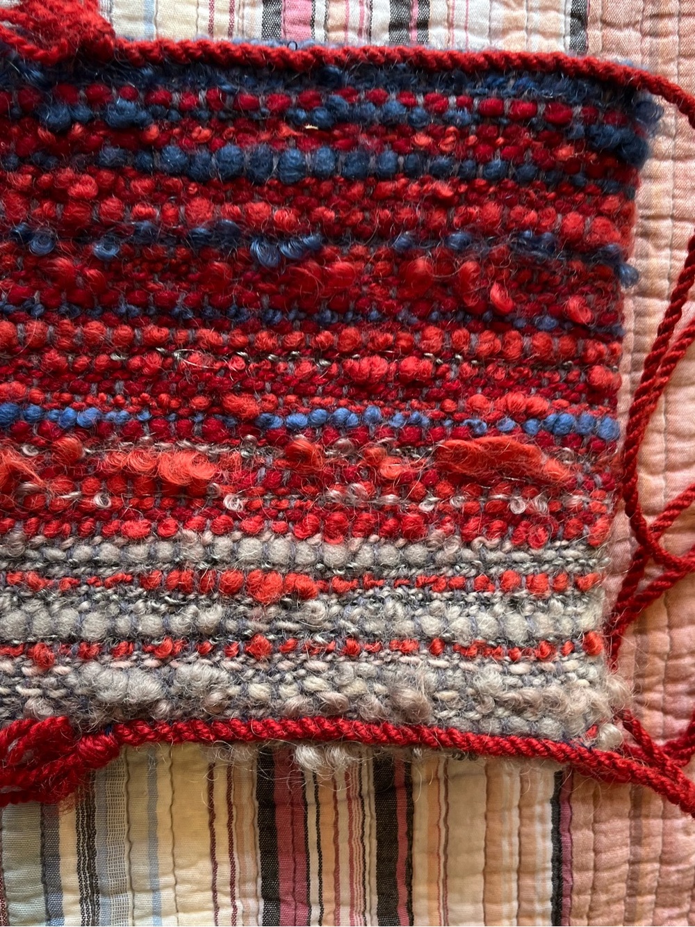 Nina Spodnik Boulder CO Woven Fiber Art Crossbody Bag Boho 7x7